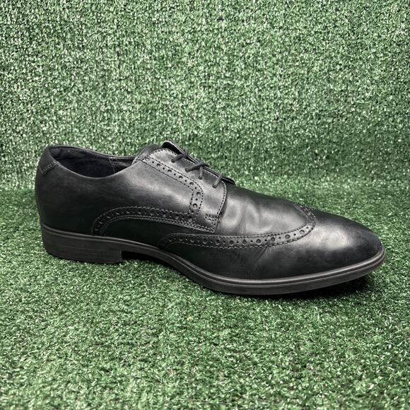 Ecco Mens Black Leather Wingtip Oxford Dress Shoes Size 47 / 13 main image 6